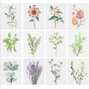 12 floral prints - 8”x10”